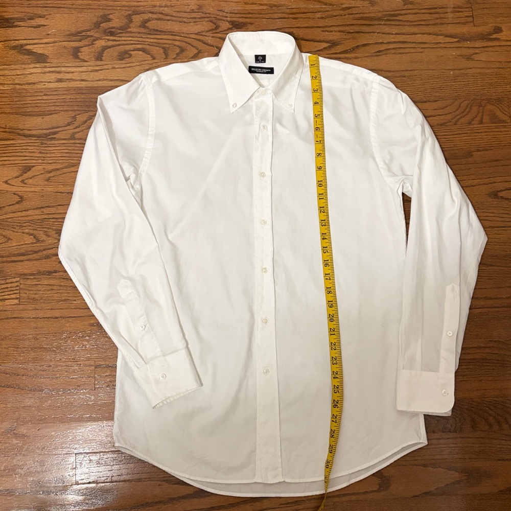 BERGDORF GOODMAN Tailored Fit White Men's Shirt Size M - Picture 5 of 7